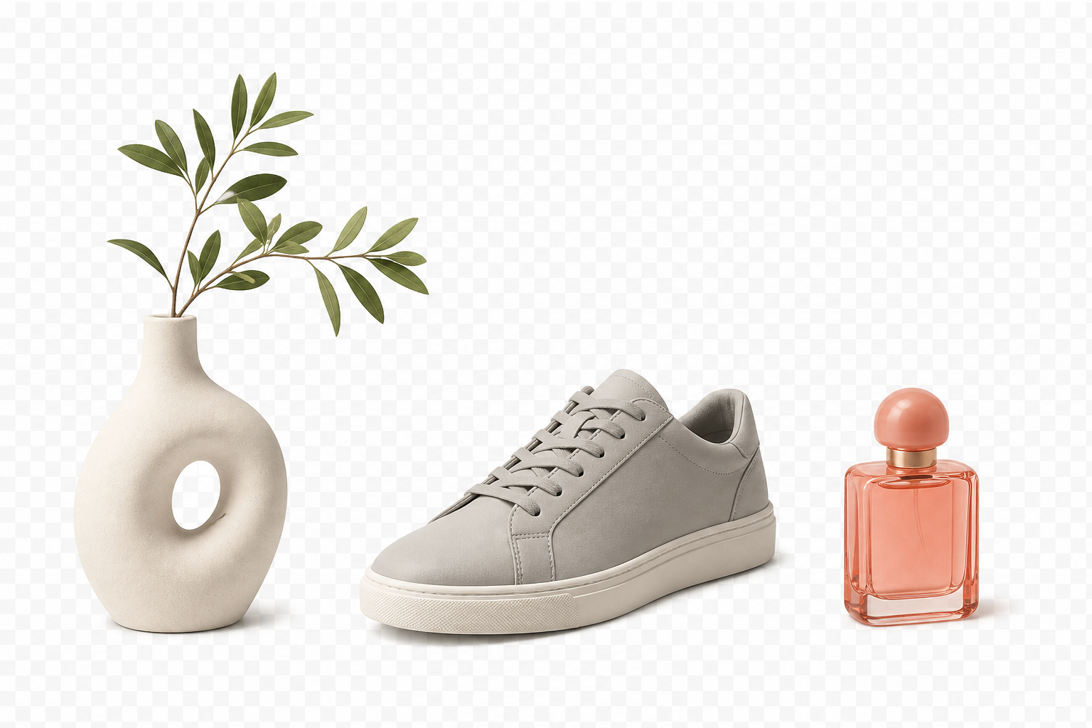 Transparent product cutout for an online listing